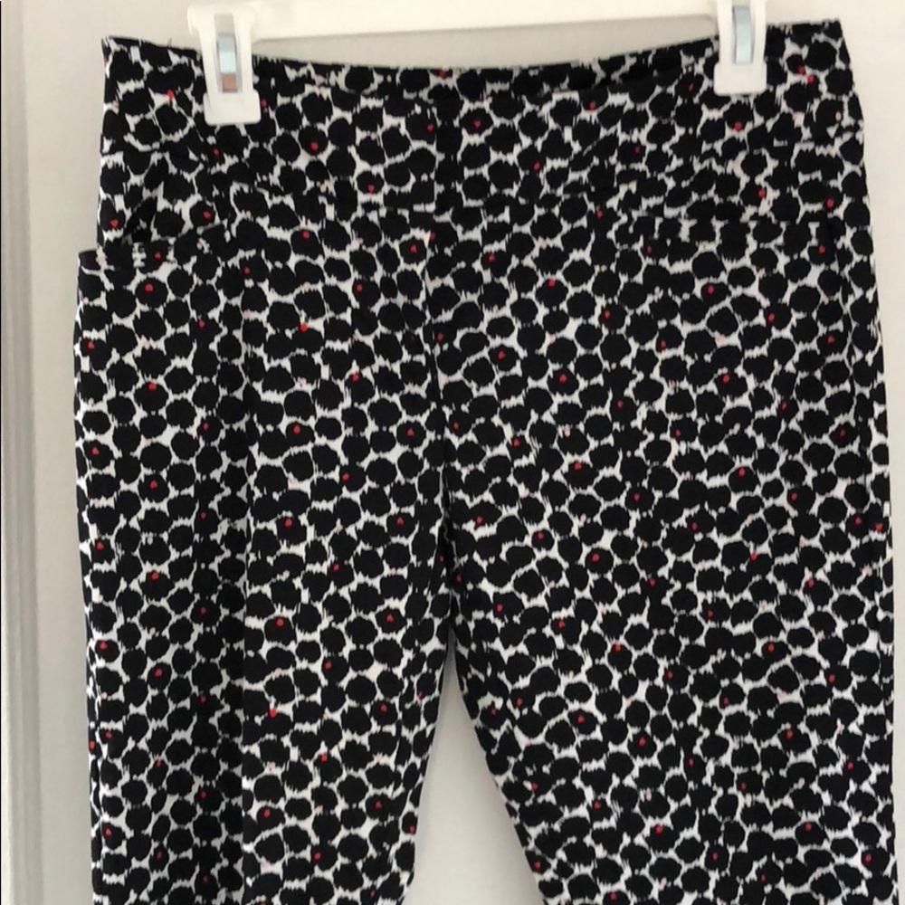 black & white cropped pants
